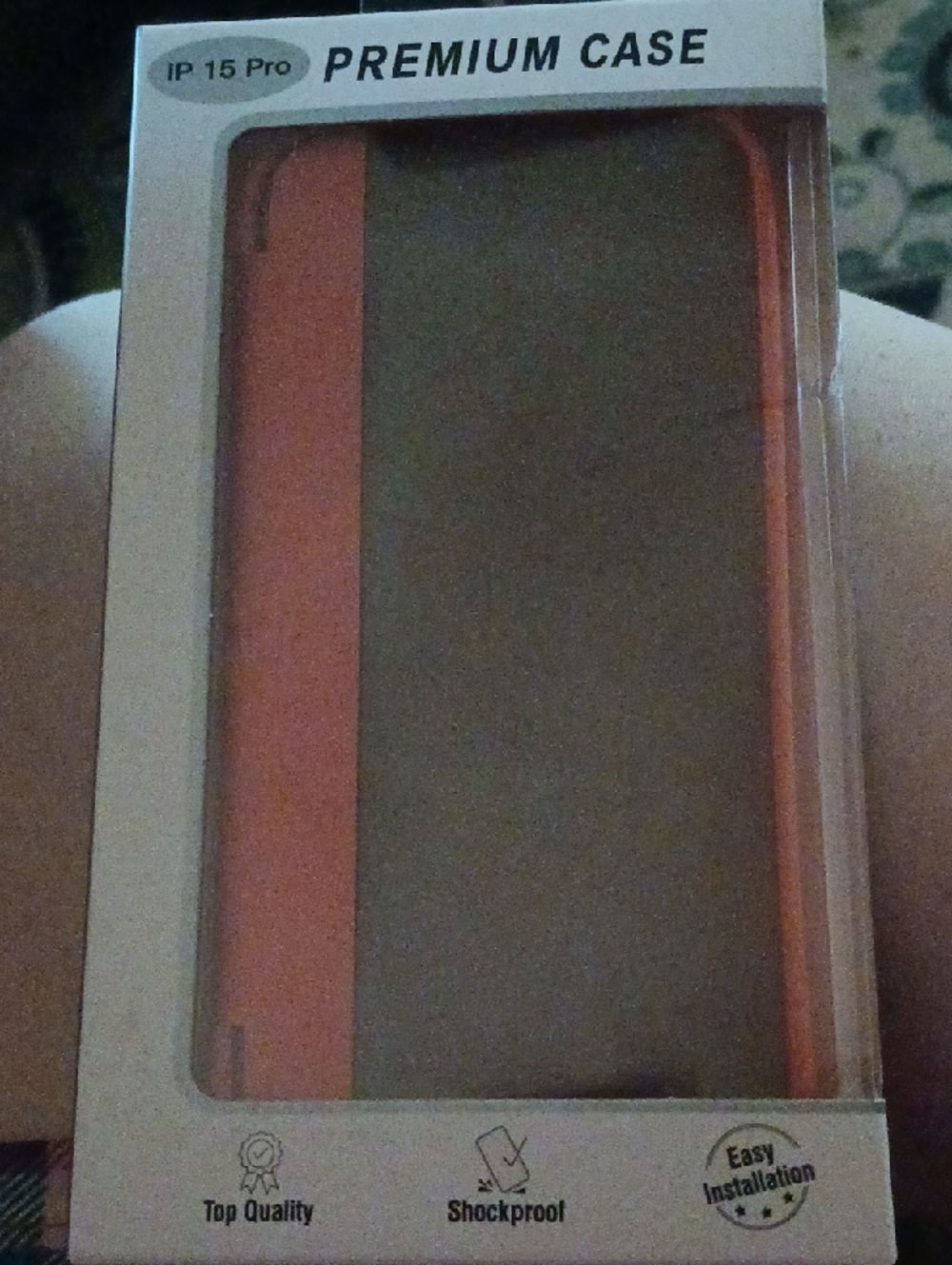 Premium Flip Wallet Case for IP 15 Pro - Orange & Tan